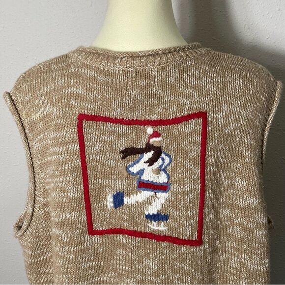 Vintage Nutcracker Knit Christmas Sweater Vest Winter Scene Women's Size 2X - Picture 7 of 15